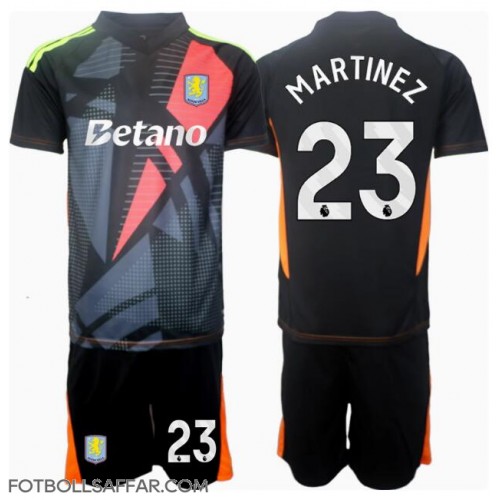 Aston Villa Emiliano Martinez #23 Målvakt Bortadräkt Barn 2024-25 Kortärmad (+ Korta byxor)